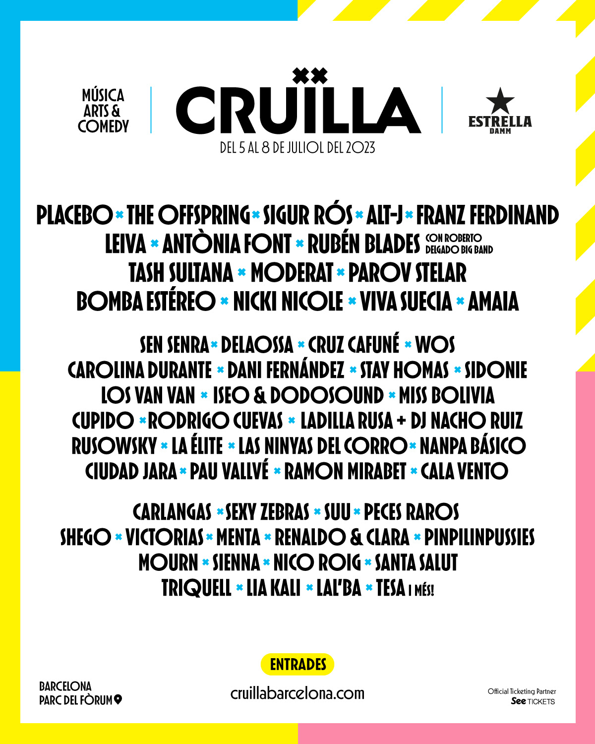 El ROCK vuelve al Festival Cruïlla 2023: ¡25 artistas más en el cartel!